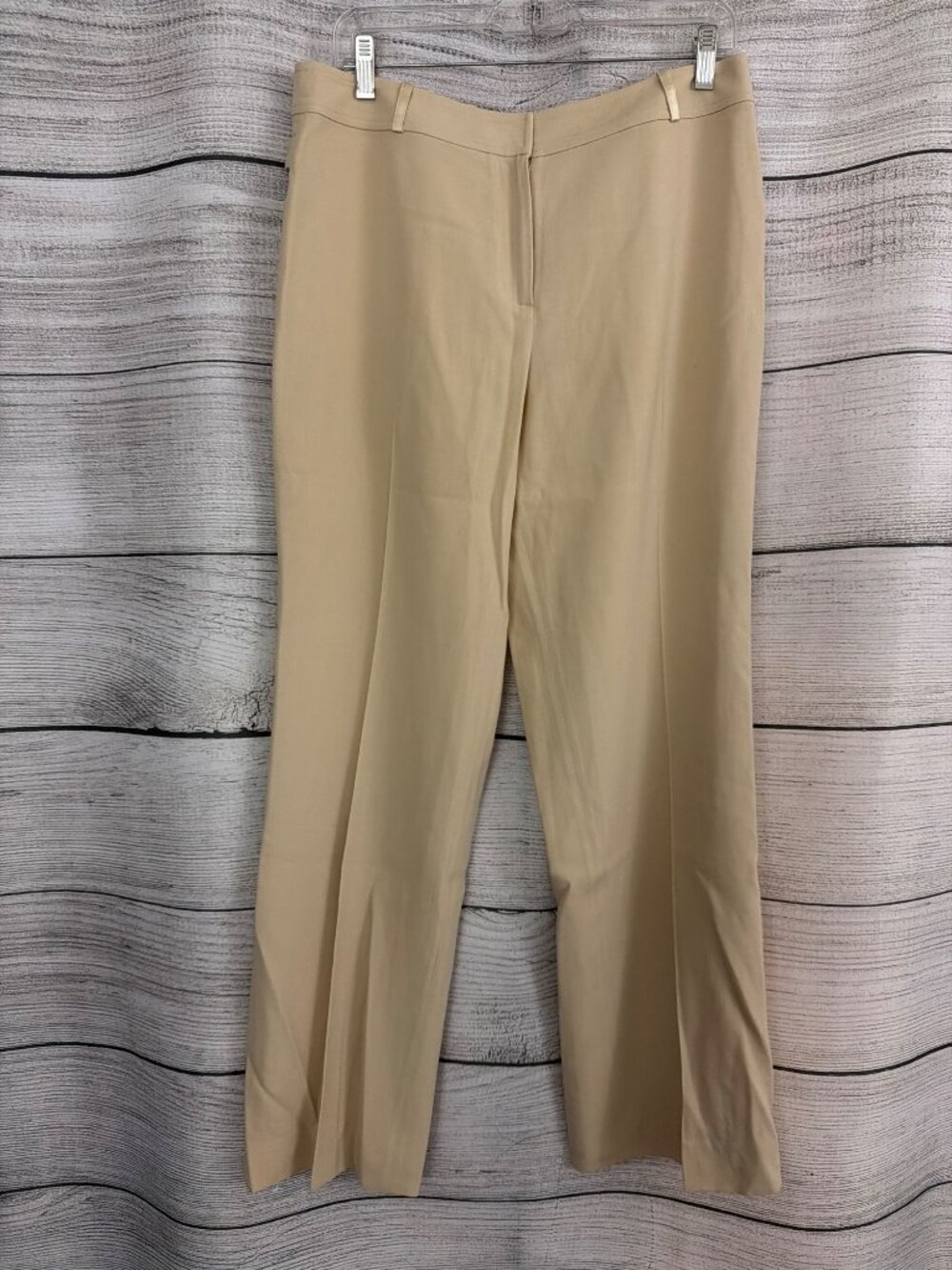 St. John Couture Beige Wide-Leg Trousers Size 12